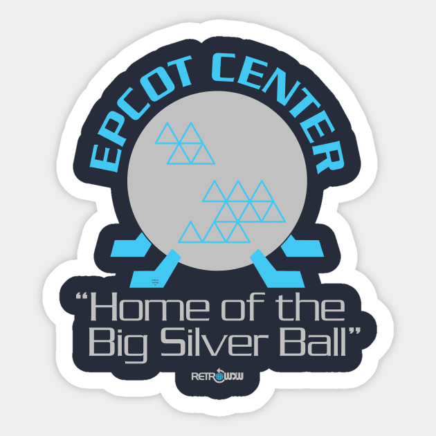 Home of the Big Silver Ball Sticker by RetroWDW